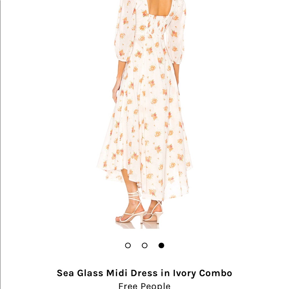 Free People Sea Glass Midi Dress in Ivory Combo